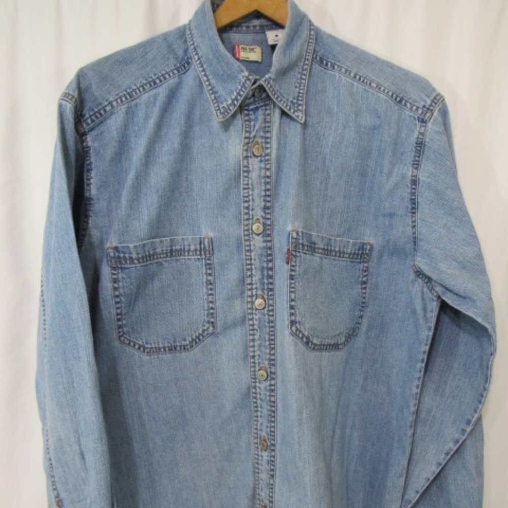 Levis Red Tab‎ Mens Jean Two Chest Pocket Shirt Size M